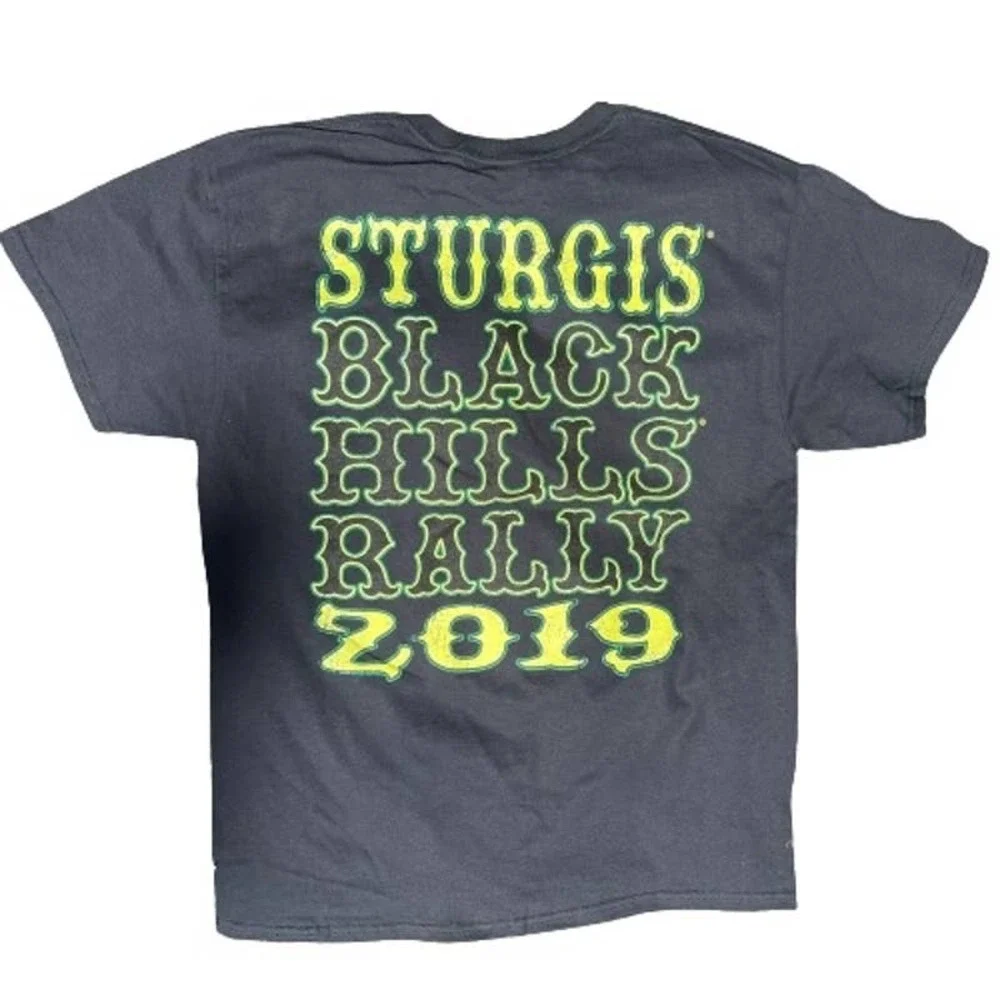 SALE!!⏱ Sturgis Motorcycle Rally T-Shirt - Black 2019 NWT - L - Picture 3 of 4
